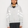 Even&Odd Zip-Up Sweatshirt - Light Grey/White