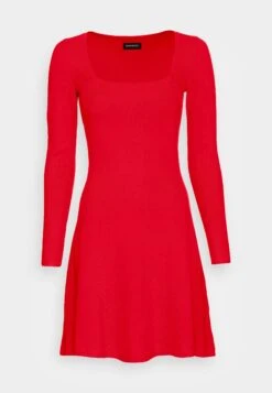 Even&Odd Eckiger Ausschnitt Mini Strickkleid - Jumper Dress - Red -Even-Odd Store 045f531776694b848ec42e84af555657