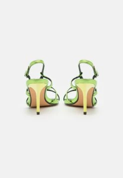 Even&Odd Leather- High Heeled Sandals - Green -Even-Odd Store 05eca1f072ac4b38a85da3c1f81738a2
