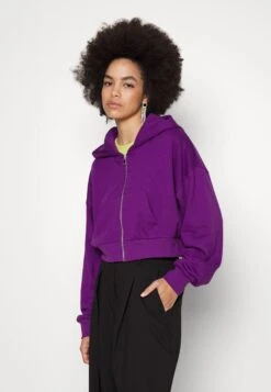 Even&Odd Zip-Up Sweatshirt - Dark Purple