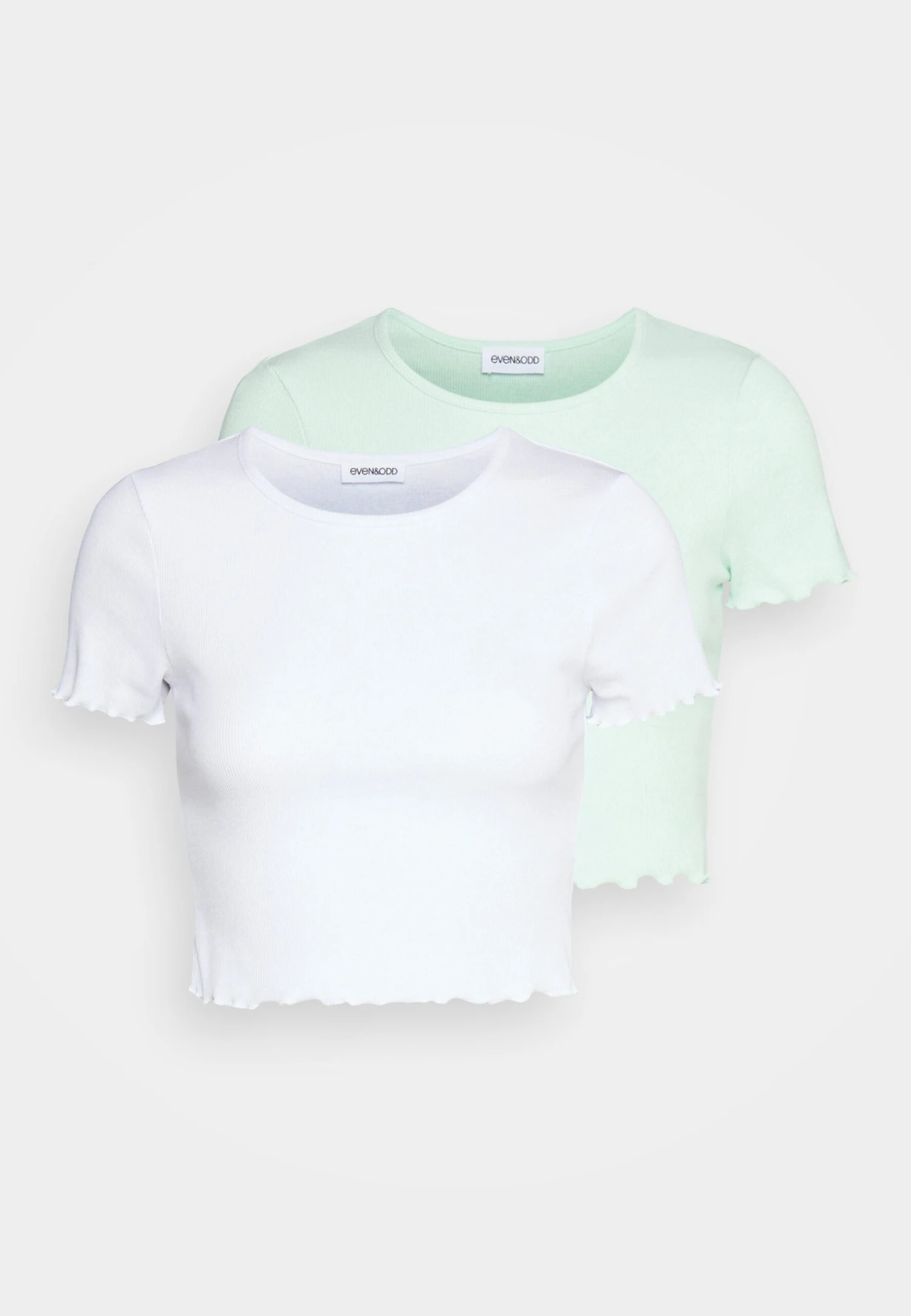 Even&Odd 2 Pack - Basic T-Shirt - 601 - Light Green_001 - White 6 Even&Odd 2 Pack - Basic T-Shirt - 601 - Light Green_001 - White - Image 6