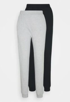 2Pack Regular Fit Joggers - Tracksuit Bottoms - Black/Light Grey