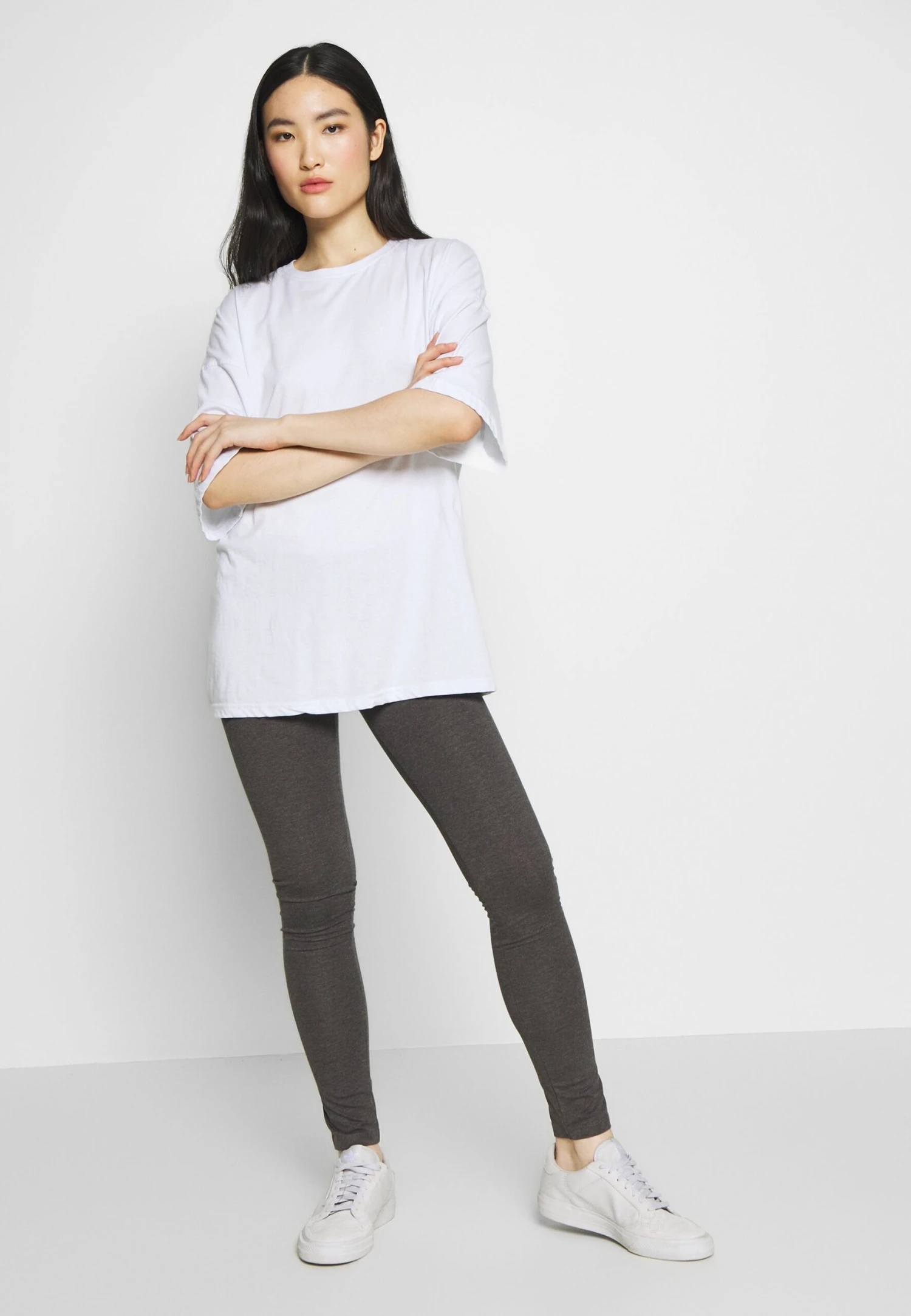 Even&Odd 2 Pack - Leggings - Trousers - Black/Mottled Dark Grey 2 Even&Odd 2 Pack - Leggings - Trousers - Black/Mottled Dark Grey - Image 2