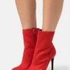 Even&Odd High Heeled Ankle Boots - Red