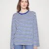 Stripe Tee- Long Sleeved Top - Blue/Light Blue