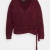 Curvy Wrap Cardigan - Cardigan - Dark Red