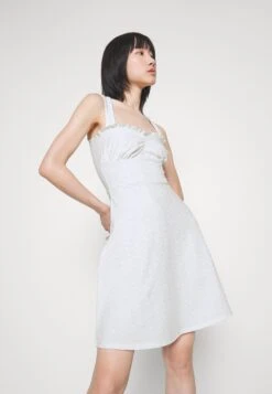 Even&Odd Sleeveless Sweetheart Neckline Princess Seams Flared Skirt Mini Dress (Eo-Ss23-C131-Sp) / 001 - White - Day Dress - 001 - White -Even-Odd Store 44ca820f20f64b73b7a10264cf327837