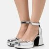 Even&Odd Platform Heels - Silver-Coloured
