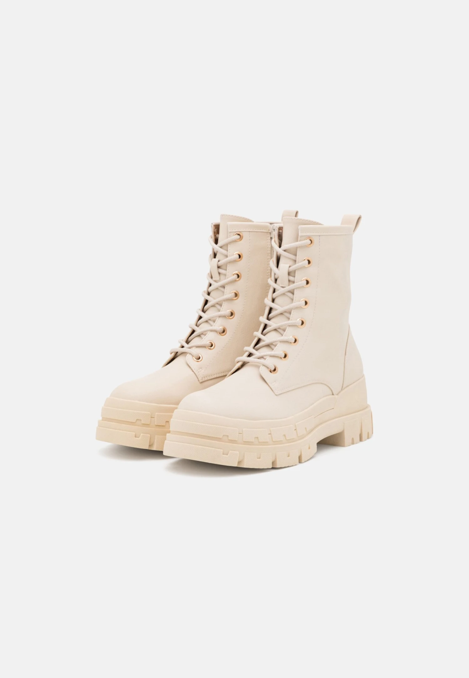 Even&Odd Lace-Up Ankle Boots - Beige 3 Even&Odd Lace-Up Ankle Boots - Beige - Image 3