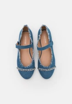 Even&Odd Ankle Strap Ballet Pumps - Blue -Even-Odd Store 73401859ddae416787b268bc0b9adcc3