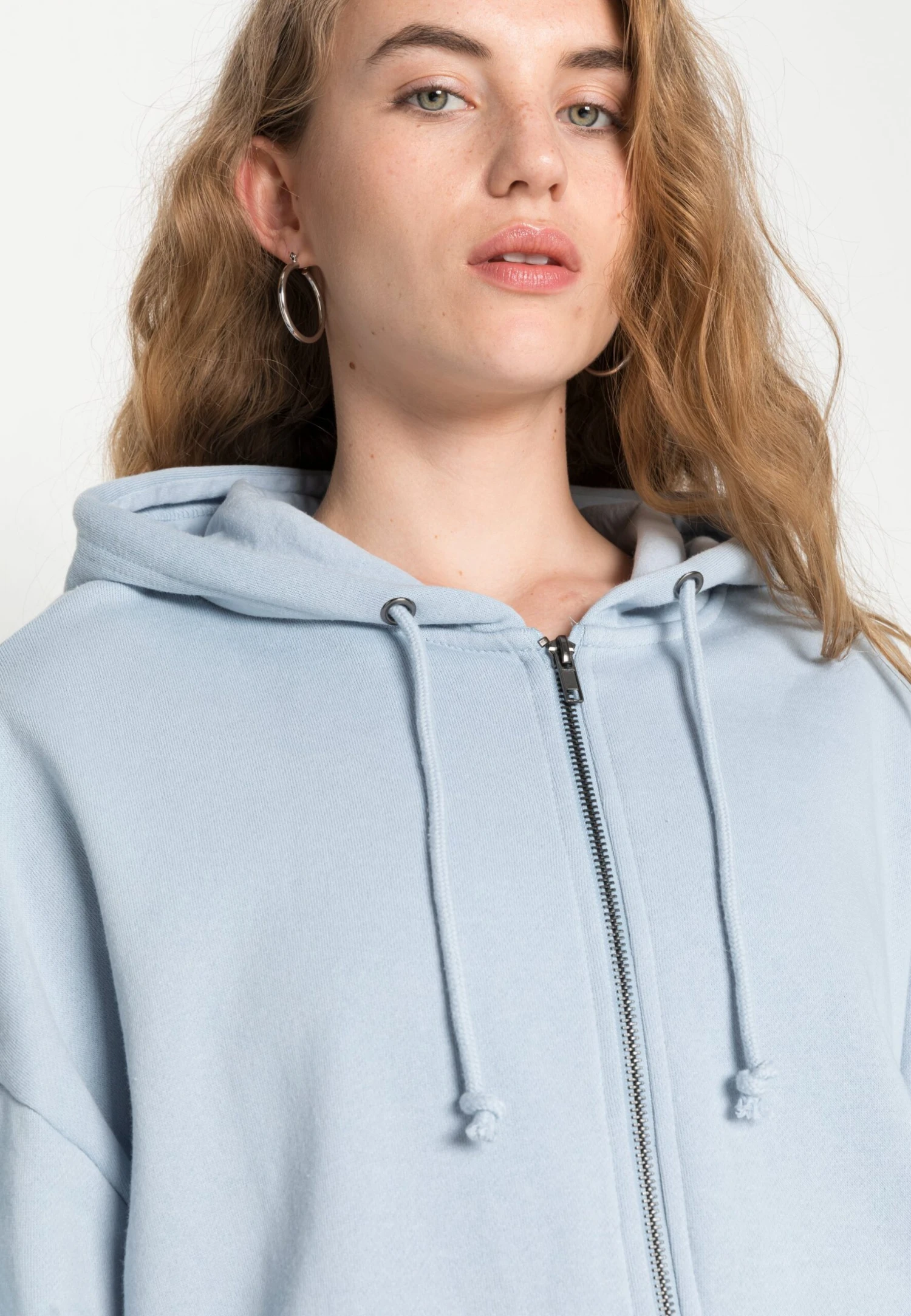 Even&Odd Zip-Up Sweatshirt - Light Blue 5 Even&Odd Zip-Up Sweatshirt - Light Blue - Image 5