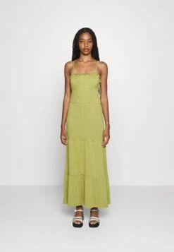 Even&Odd Maxi Dress Tiered Skirt- Maxi Dress - Green