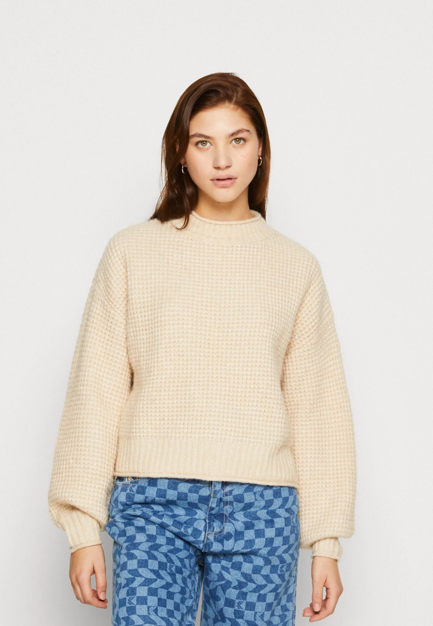 Even&Odd Moss Stitch Jumper - Jumper - Sand 1 Even&Odd Moss Stitch Jumper - Jumper - Sand