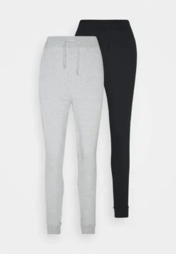 2 Pack - Tracksuit Bottoms - Black/Mottled Grey