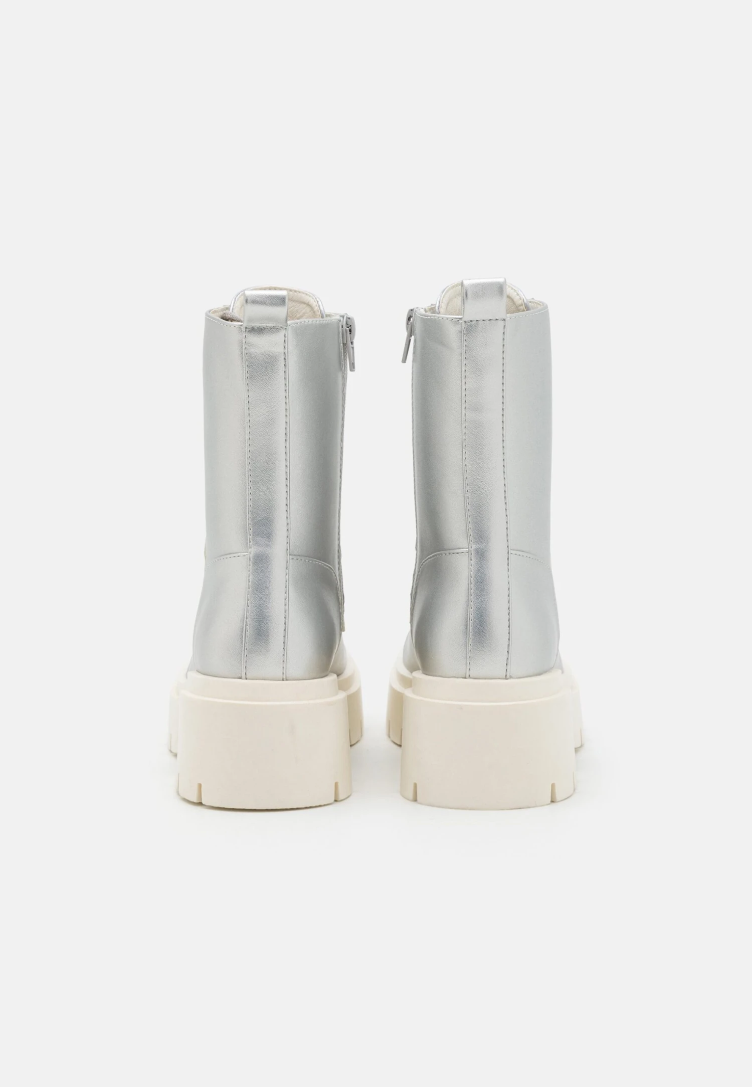 Even&Odd Platform Ankle Boots - Silver 4 Even&Odd Platform Ankle Boots - Silver - Image 4