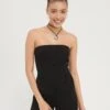 Even&Odd Bandeau Wide Leg Jumpsuit - Jumpsuit - Black