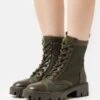 Even&Odd Platform Ankle Boots - Khaki