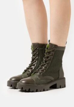 Even&Odd Platform Ankle Boots - Khaki