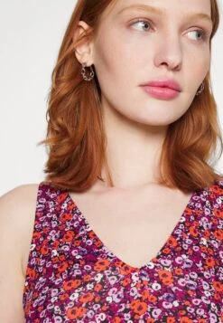 Even&Odd Sleeveless V Neck Volant Hem Flared Mini Dress (Eo-Ss23-C135-Sj) / Black - 802_Pink - 402_Orange - 205 - Day Dress - Black - 802_Pink - 402_Orange - 205 -Even-Odd Store a810d4b070a349ec950b94cfbef3f720