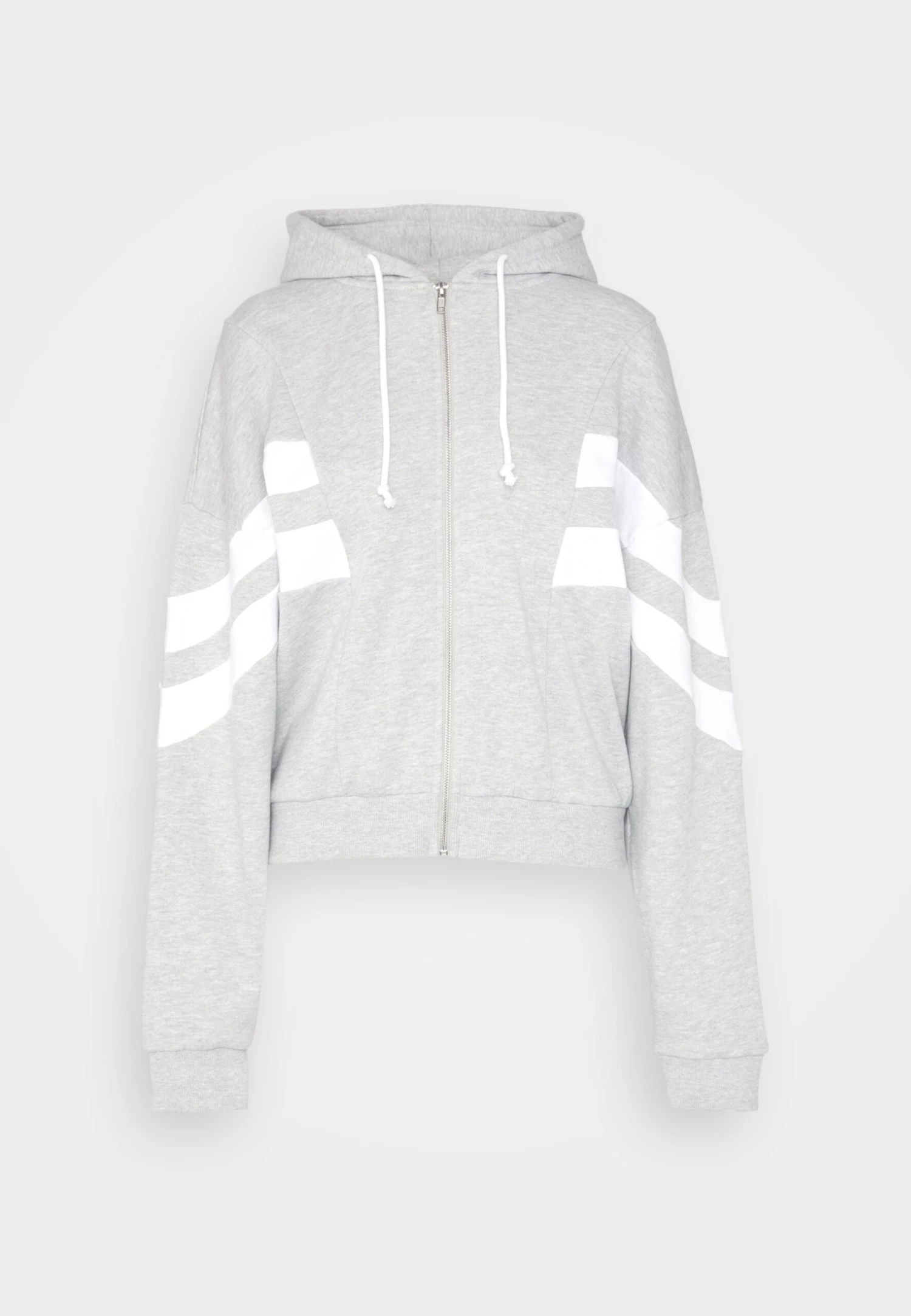 Even&Odd Zip-Up Sweatshirt - Light Grey/White 5 Even&Odd Zip-Up Sweatshirt - Light Grey/White - Image 5