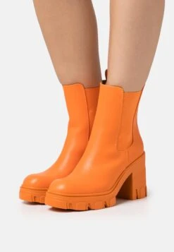 Even&Odd High Heeled Ankle Boots - Orange