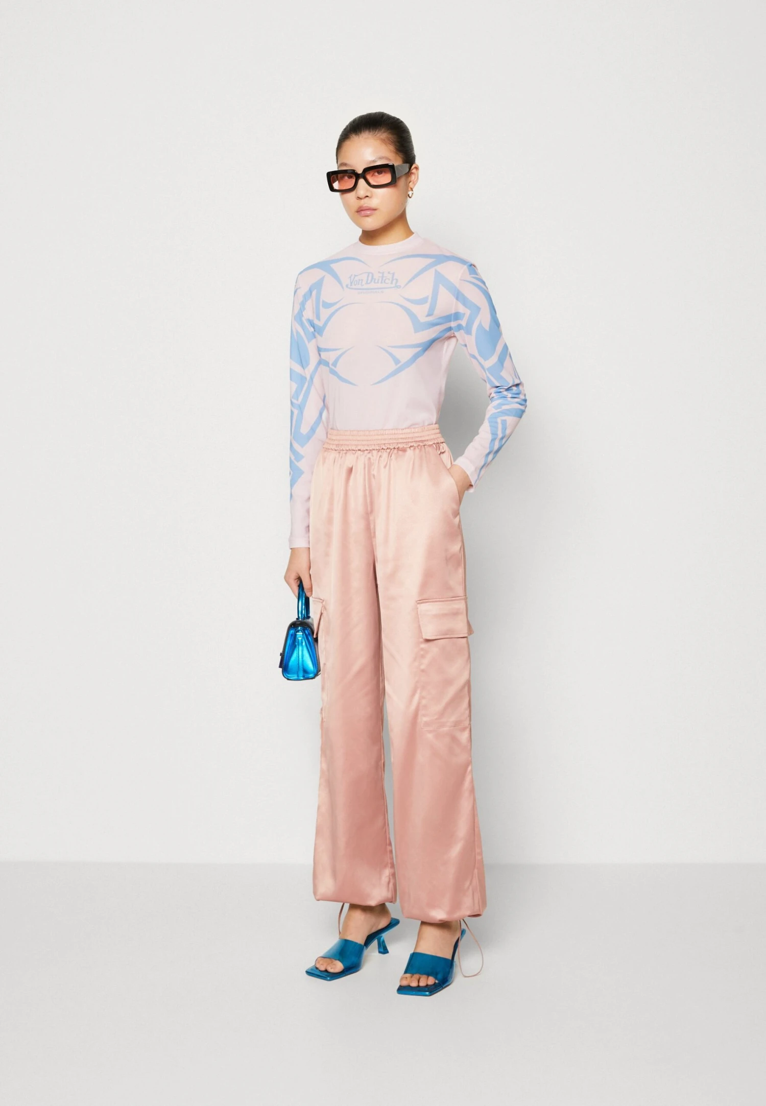 Even&Odd Cargo Trousers - Pink 2 Even&Odd Cargo Trousers - Pink - Image 2