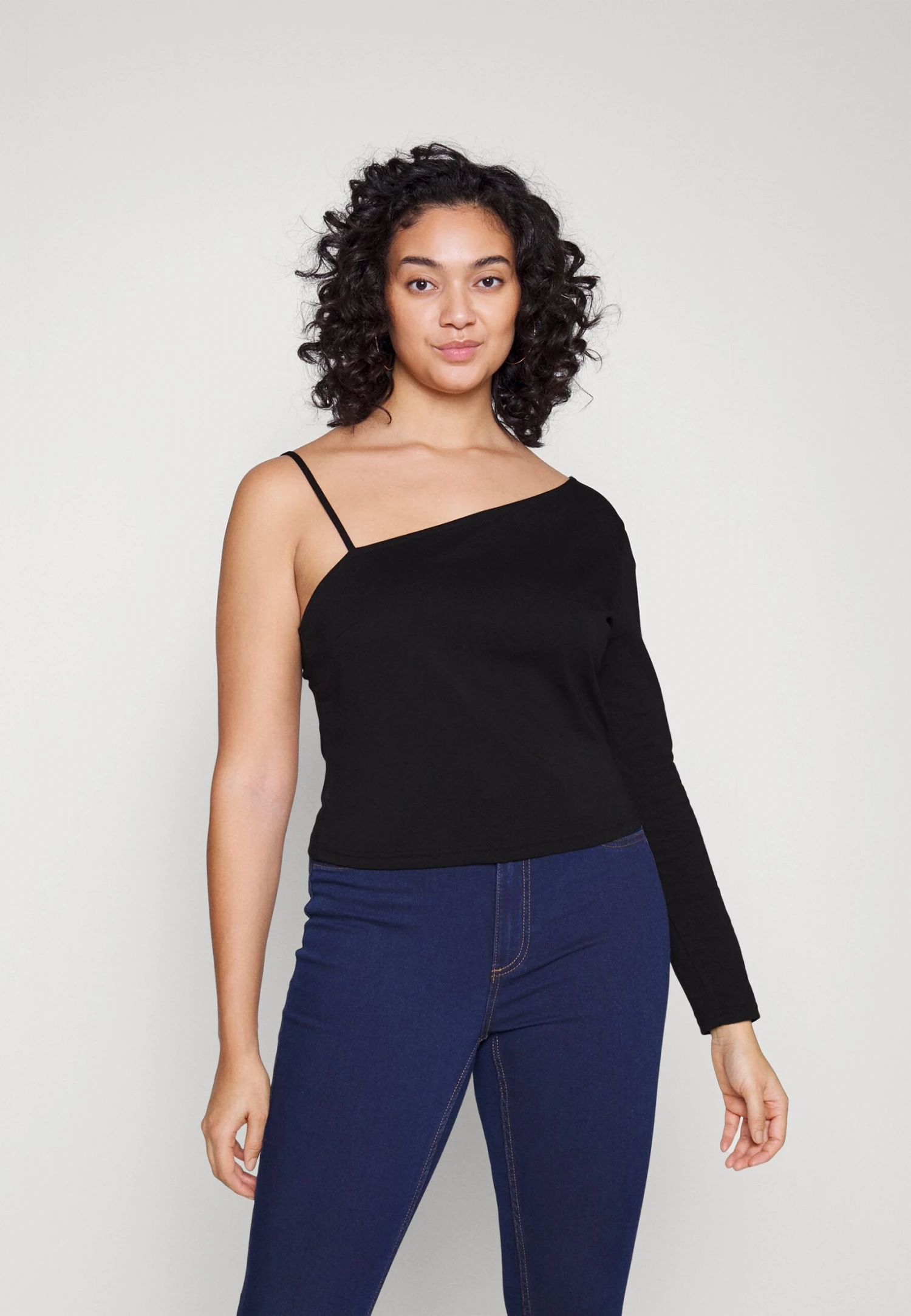 Asymmetrical - Long Sleeved Top - Black 1 Asymmetrical - Long Sleeved Top - Black