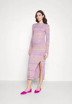 Jersey Dress - Orange/Purple/Grey