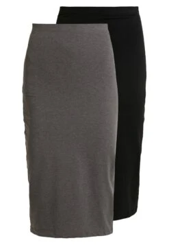 Even&Odd 2 Pack - Pencil Skirt - Black/ Grey
