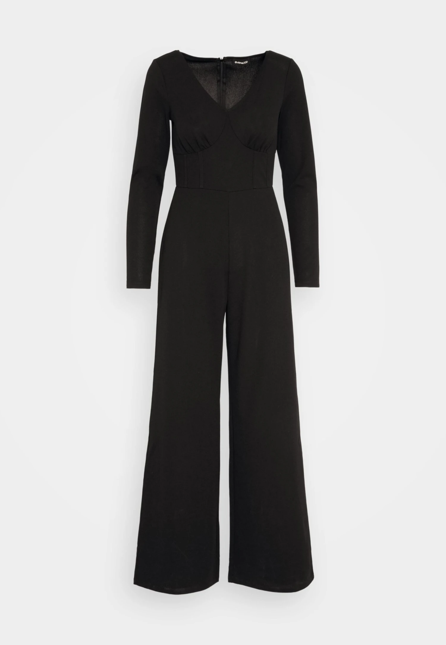 Even&Odd Wide Leg Long Sleeves Bodice - Jumpsuit - Black 5 Even&Odd Wide Leg Long Sleeves Bodice - Jumpsuit - Black - Image 5