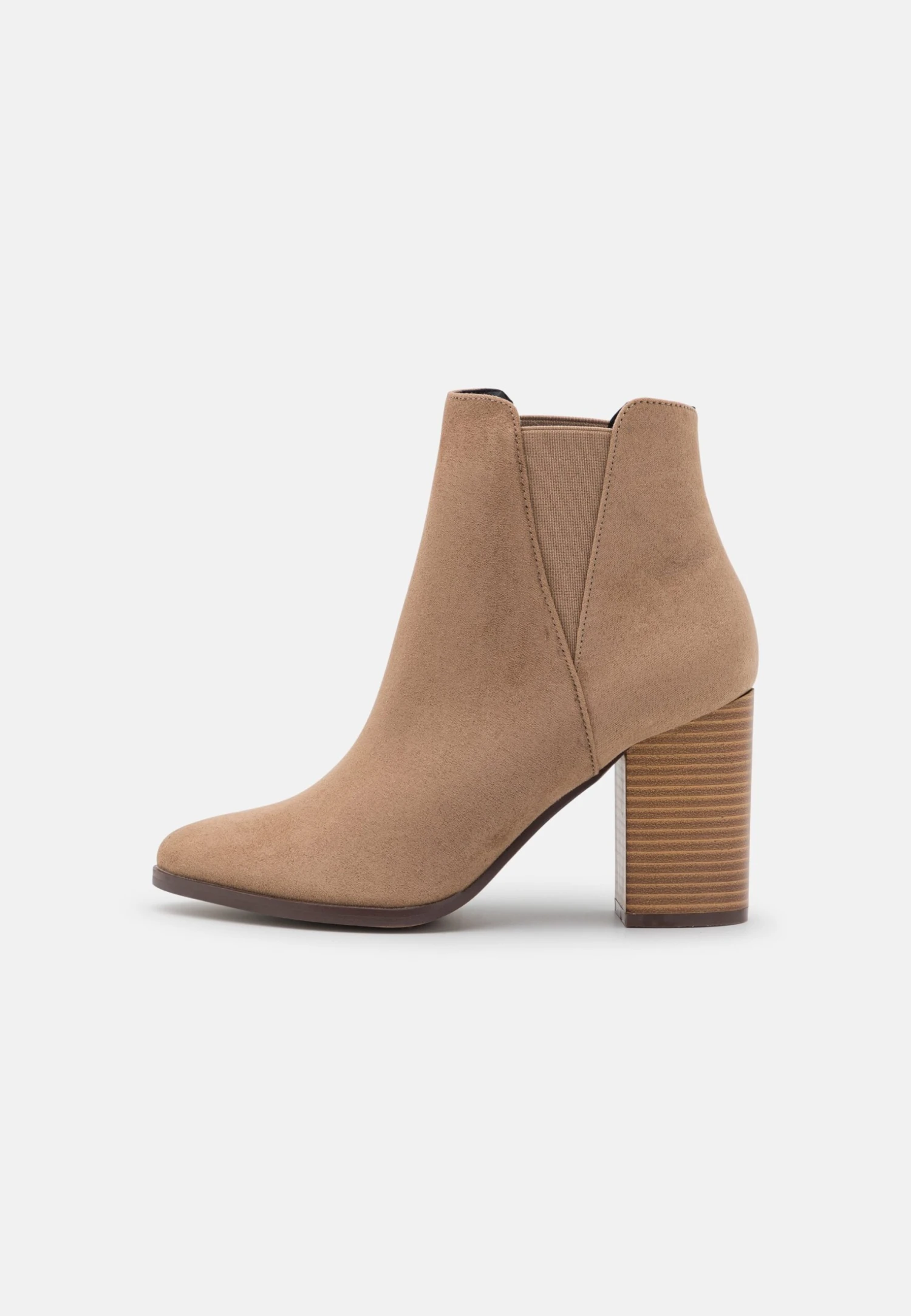 High Heeled Ankle Boots - Beige 2 High Heeled Ankle Boots - Beige - Image 2