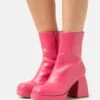 Even&Odd Platform Ankle Boots - Pink