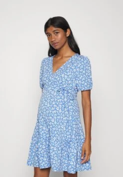 Jersey Dress - Blue/White
